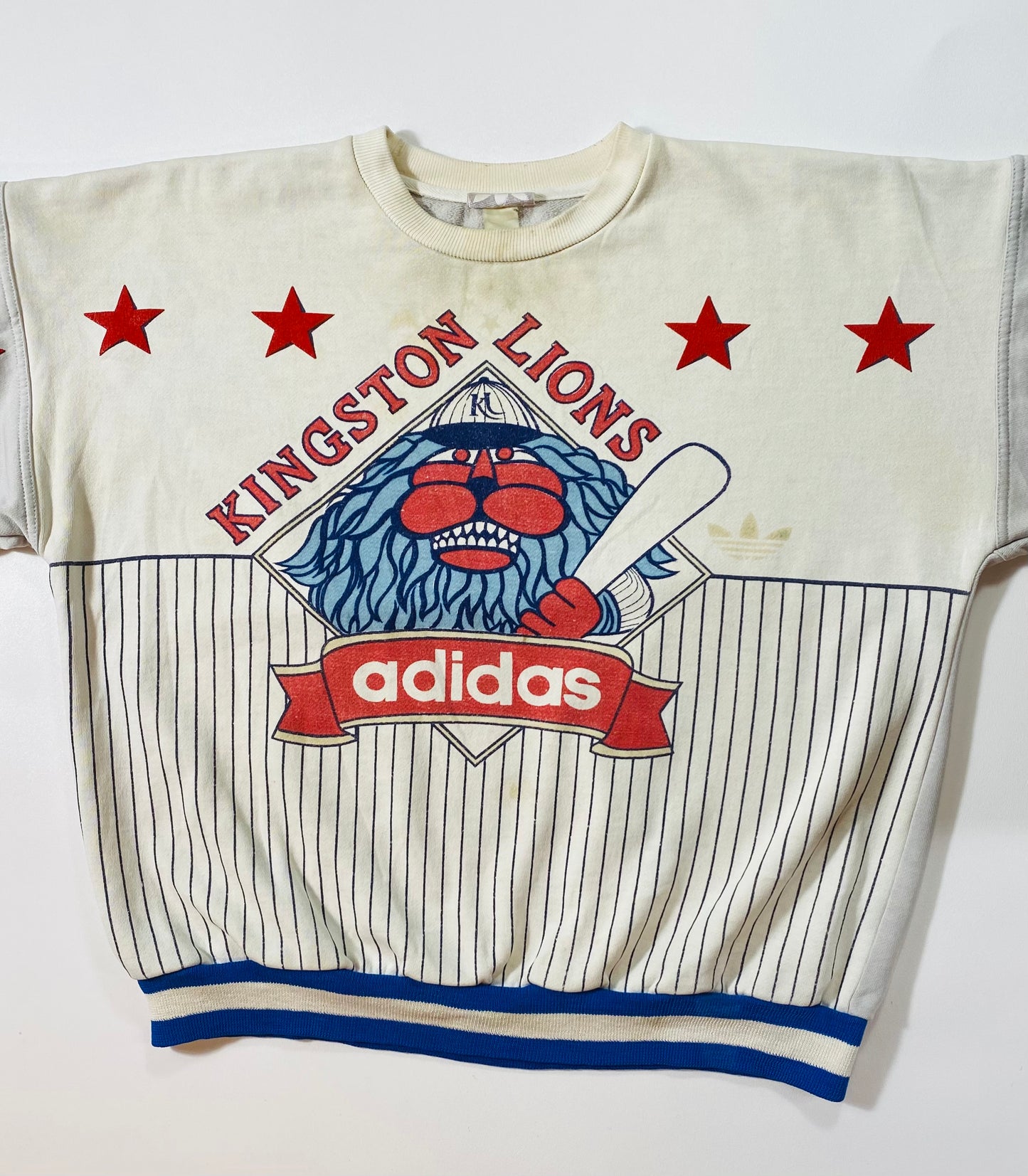 90's ADIDAS KINGSTON LIONS Size No Tag (Approx. M) Vintage Sweat-shirt / 6619