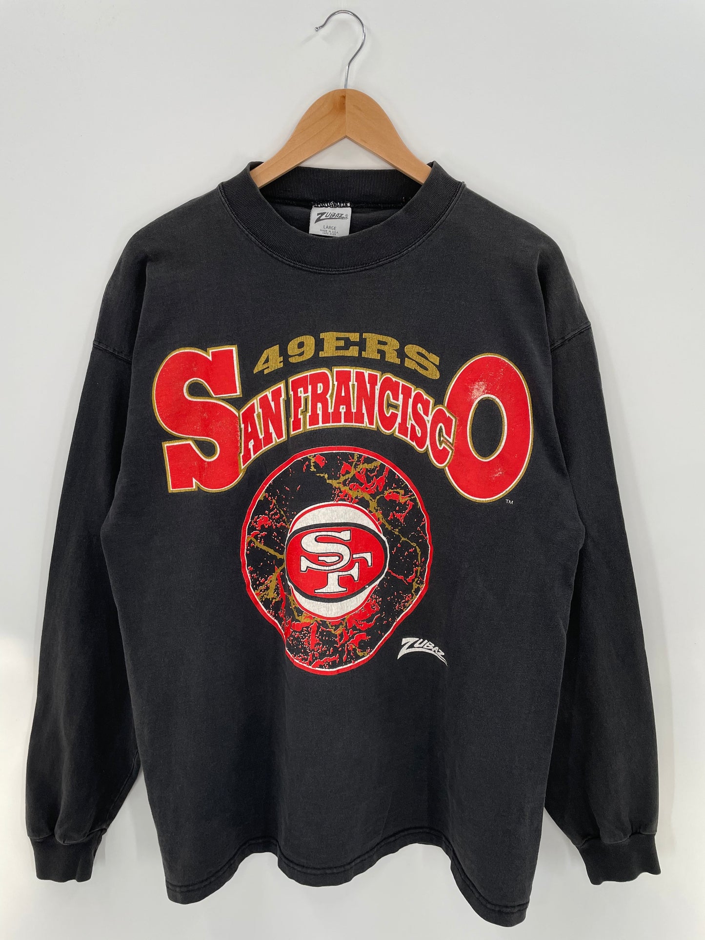 90's SAN FRANCISCO 49ERS Made in USA Size L Vintage NFL Long Sleeve T-Shirt / A6555