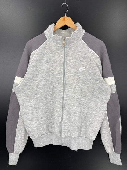 90's Silver tag NIKE Size L Vintage Zip-up Sweat-Shirt / A5372