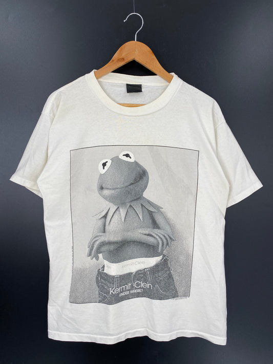 90’s KERMIT THE FROG Made in USA Size L Vintage T-Shirts / A4034