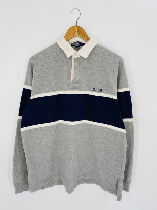 .90's POLO RALPH LAUREN Size L Vintage Rugby-Shirt / A7778