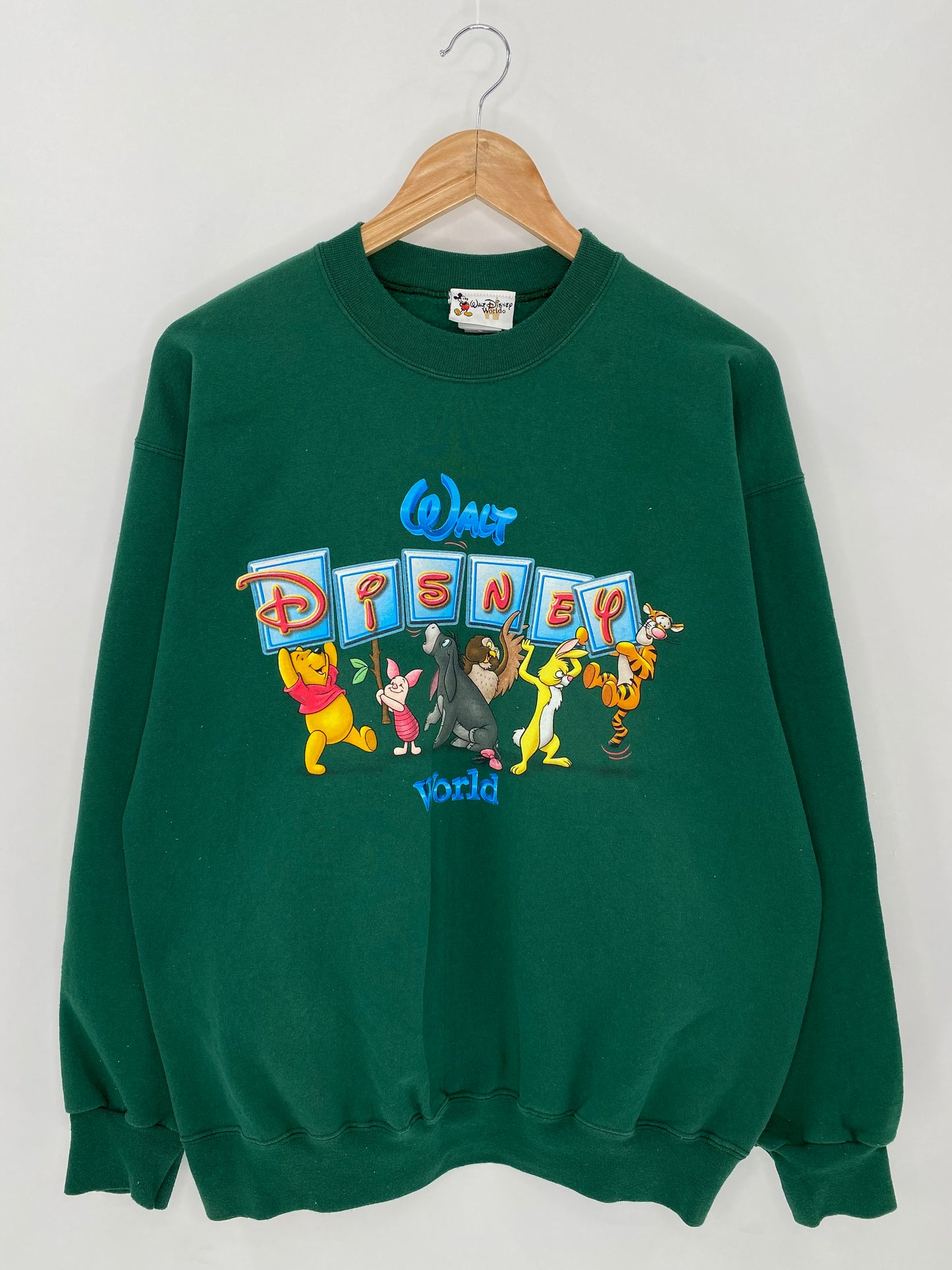 00' DISNEY WALT DISNEY WORLD Made in USA Size L Vintage Sweat-shirt   / 5958