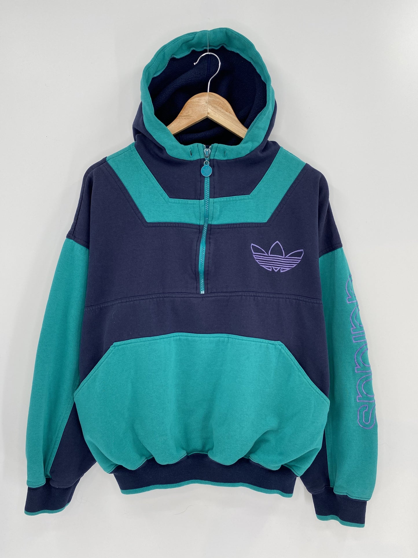 90's ADIDAS Size L Vintage Hoodie Sweat-Shirt / K6101