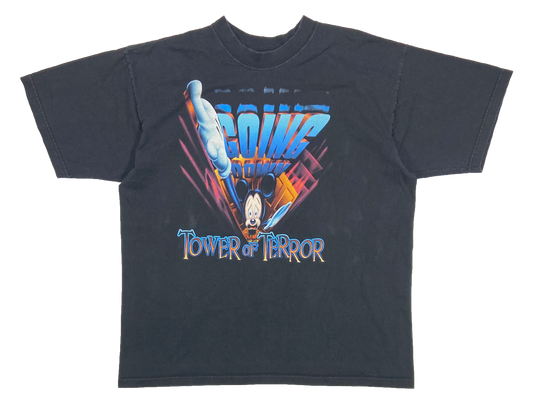 90's Mickey Mouse Tower of Terror Made in USA Disney Vintage T-Shirts / 4039