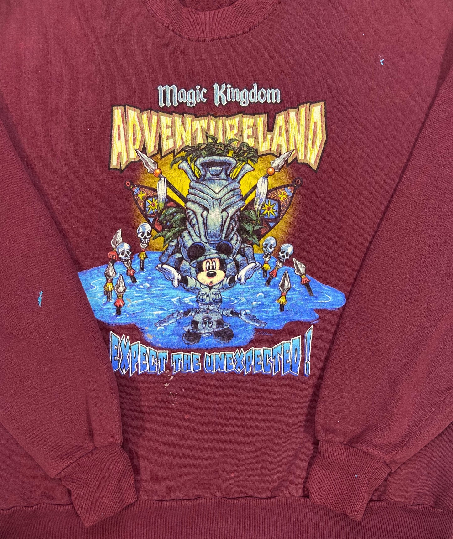 00’ DISNEY MICKEY MAGIC KINGDOM Made in USA Size L Vintage Sweat-shirt / A7897