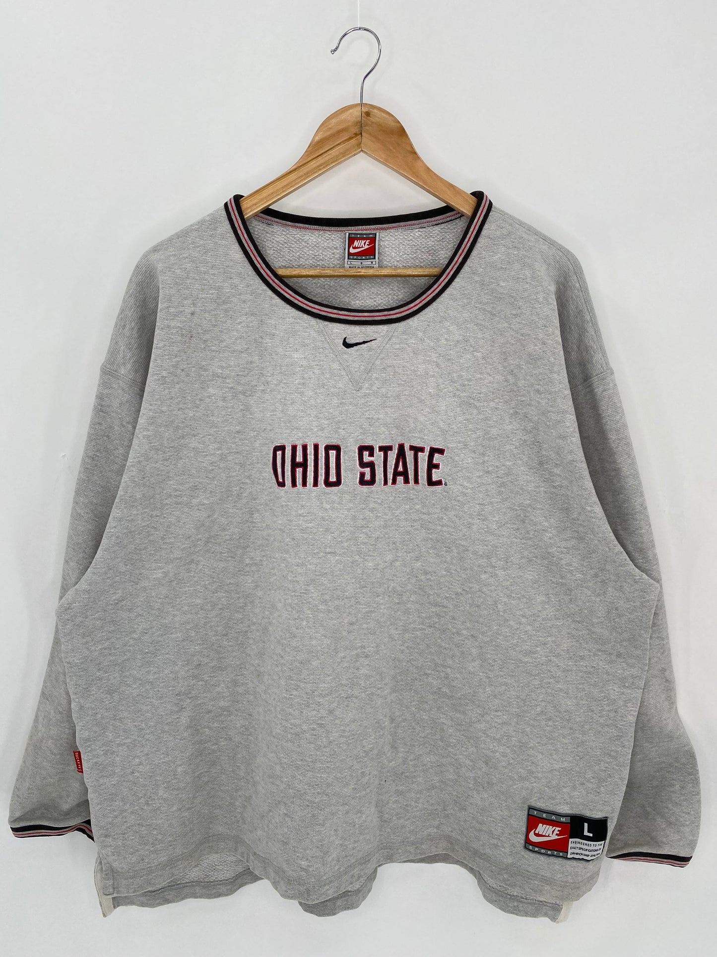 90’s NIKE OHIO STATE Size L Vintage College Sweat-shirt / k7198