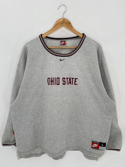 90’s NIKE OHIO STATE Size L Vintage College Sweat-shirt / k7198