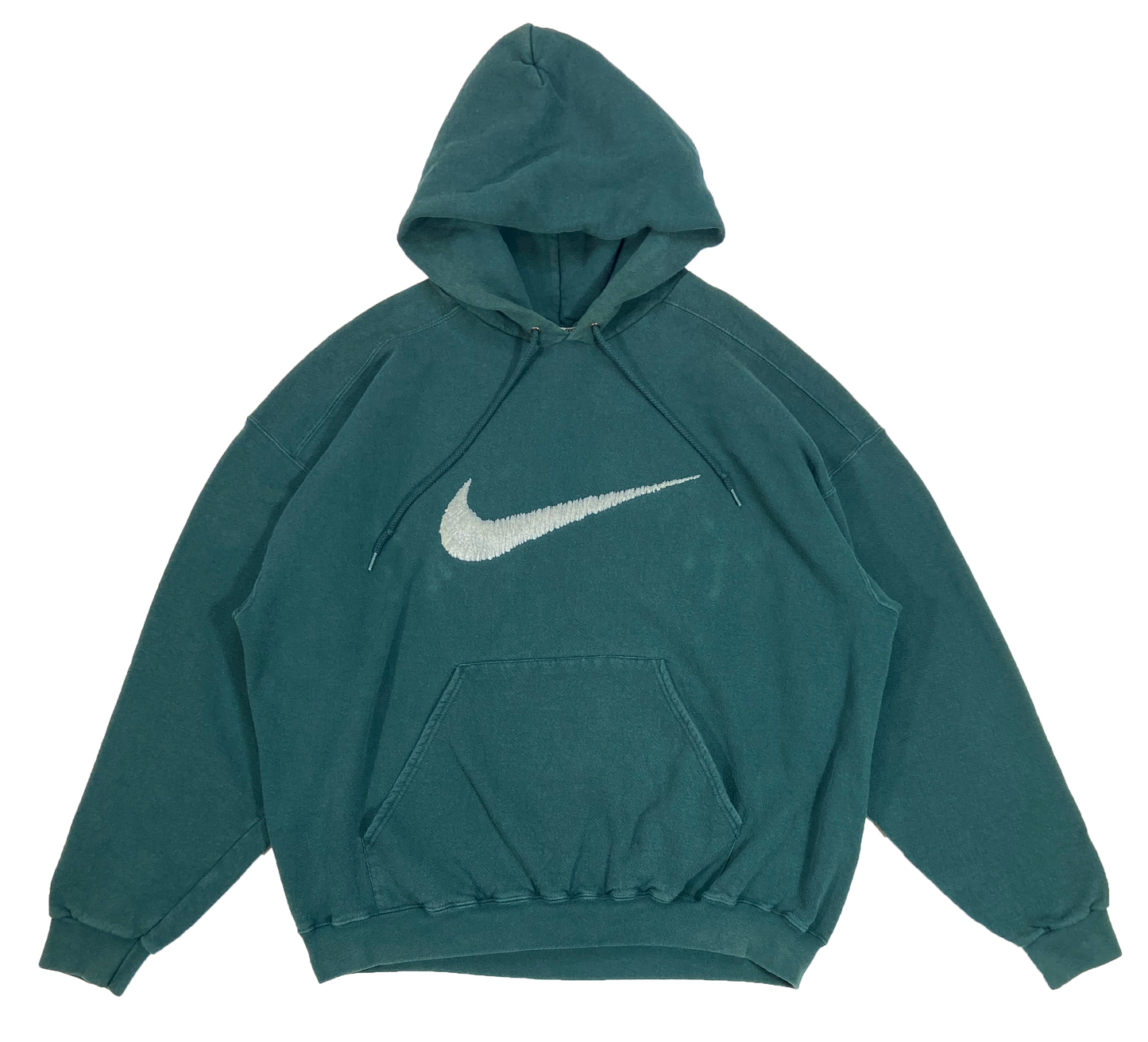 90's Nike Center Big Swoosh Made in USA Vintage Hoodie Sweat-Shirt / 4076