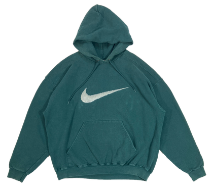 90's Nike Center Big Swoosh Made in USA Vintage Hoodie Sweat-Shirt / 4076