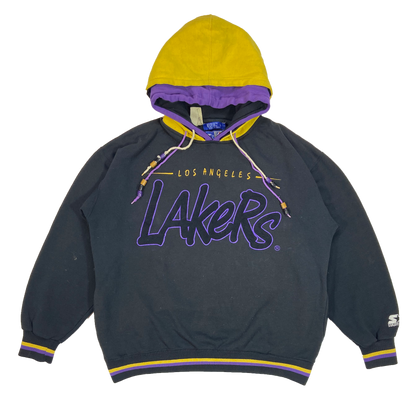 90's Starter Lakers NBA Double Hoodie Sweat-Shirt / 4095