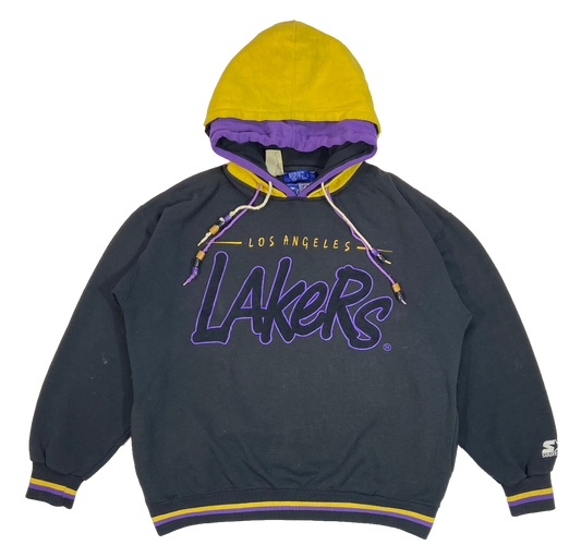 90's Starter Lakers NBA Double Hoodie Sweat-Shirt / 4095