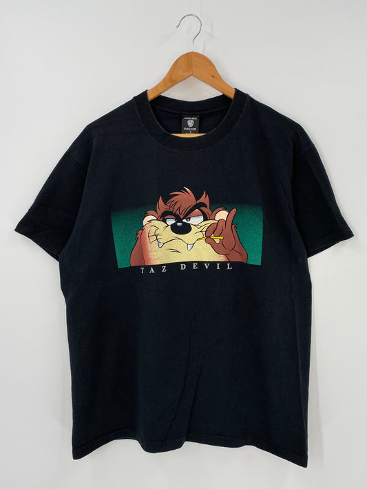 90’s LOONEY TUNES TAZ Made in USA Size L Vintage T-Shirts / K4088