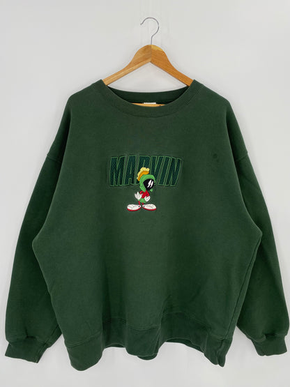 1998 WARNER BROS. LOONEY TUNES MARVIN Size XXL Vintage Sweat-shirt / 8788