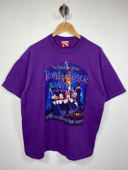 90’s Disney TOWER OF TERROR Size Approx.L-XL Vintage T-Shirt / 5313