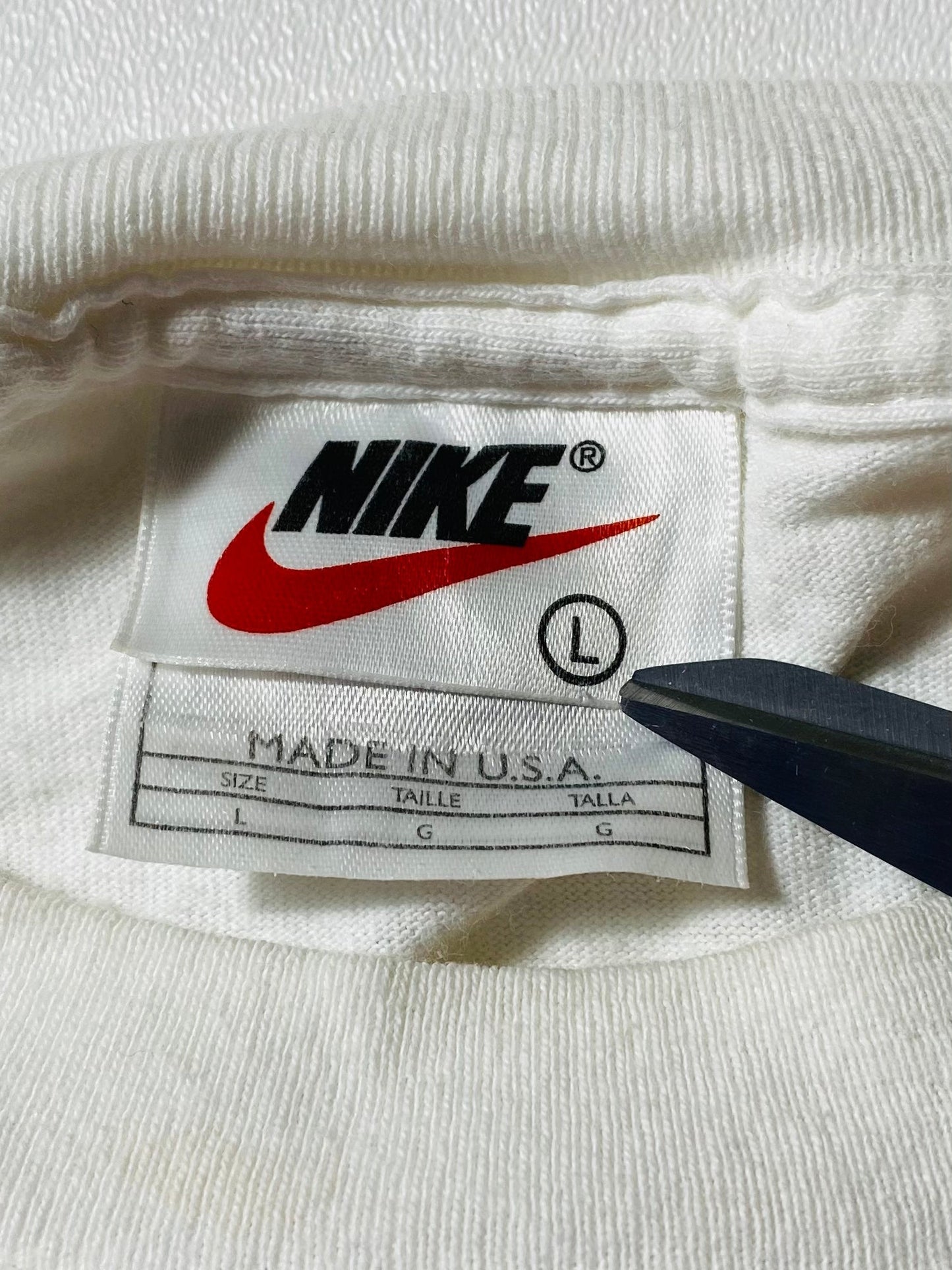 90’s NIKE MINI SWOOSH Made in USA Size L Vintage Long Sleeve T-Shirt / E855