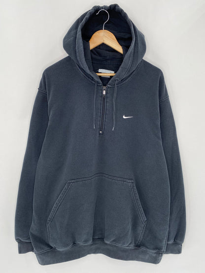 00' NIKE Size XL Vintage Half Zip Hoodie Sweat-Shirt / 5703