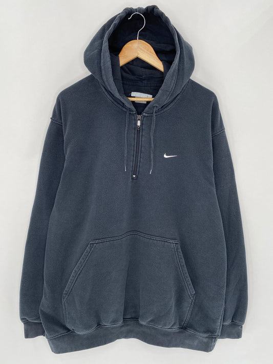 00' NIKE Size XL Vintage Half Zip Hoodie Sweat-Shirt / 5703