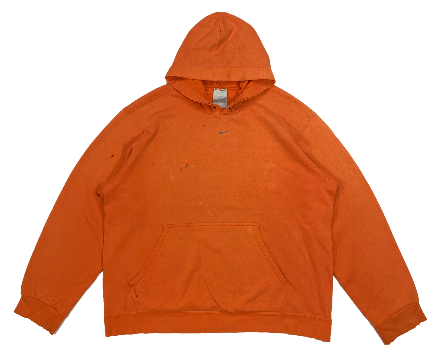 90's Nike Center Swoosh Vintage Damage Hoodie Sweat-Shirt / 4172