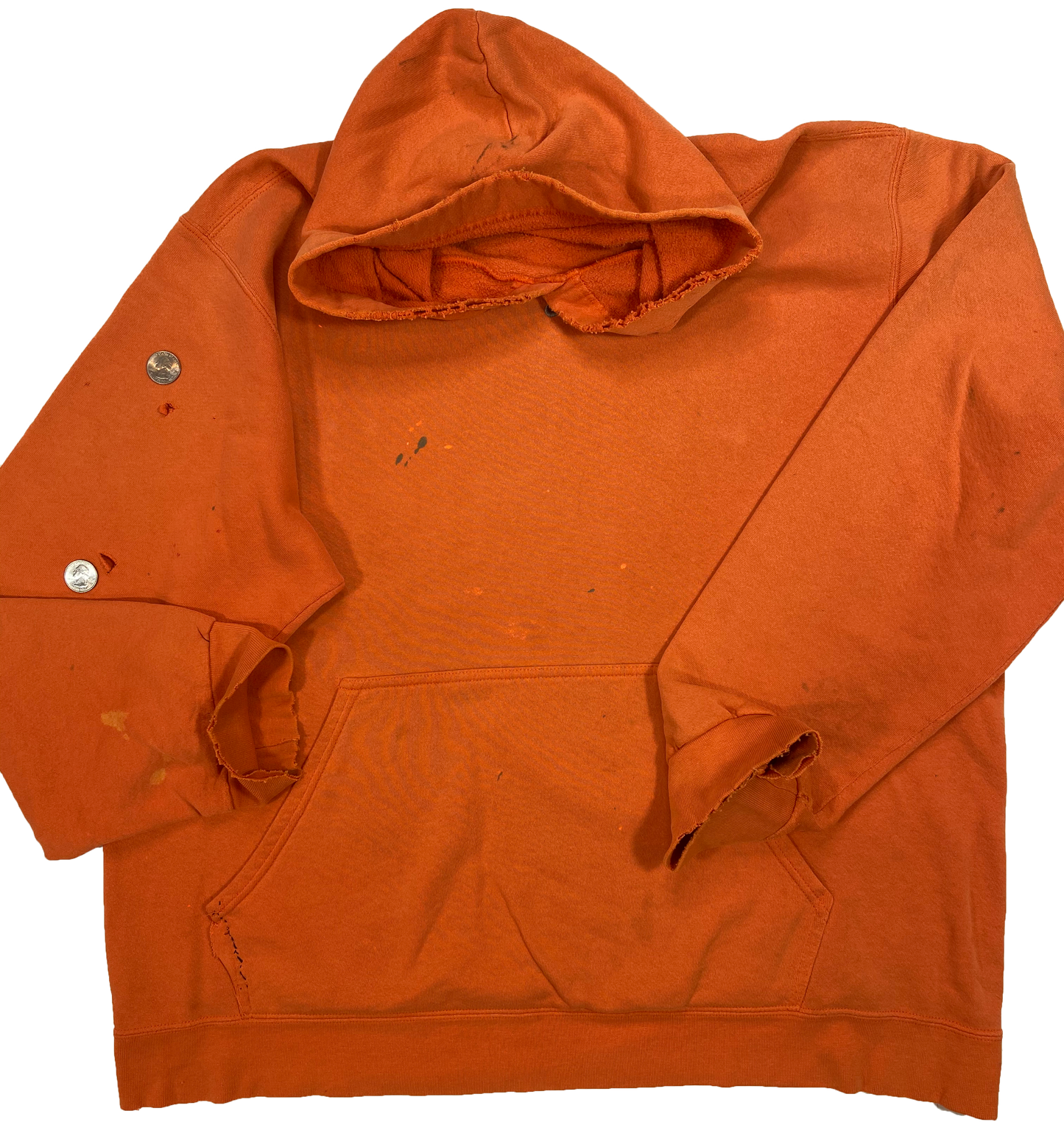 90's Nike Center Swoosh Vintage Damage Hoodie Sweat-Shirt / 4172