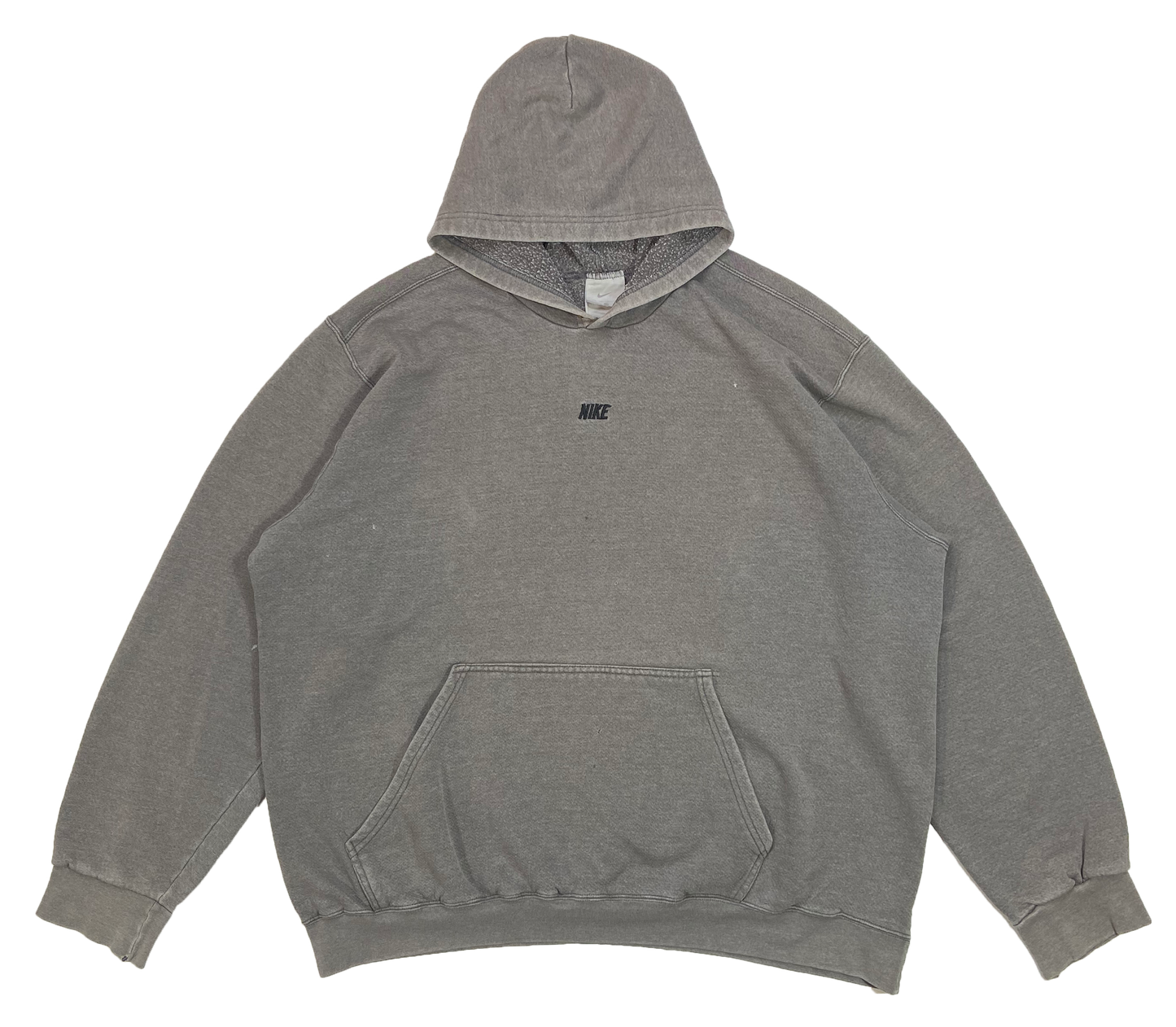 90's Nike Center Mini Logo Made in USA Vintage Hoodie Sweat-Shirt / 4173