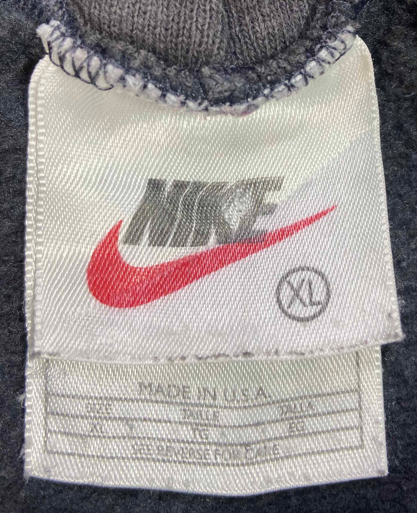 90's Nike Center Swoosh Made in USA Vintage Hoodie Sweat-Shirt / 4189