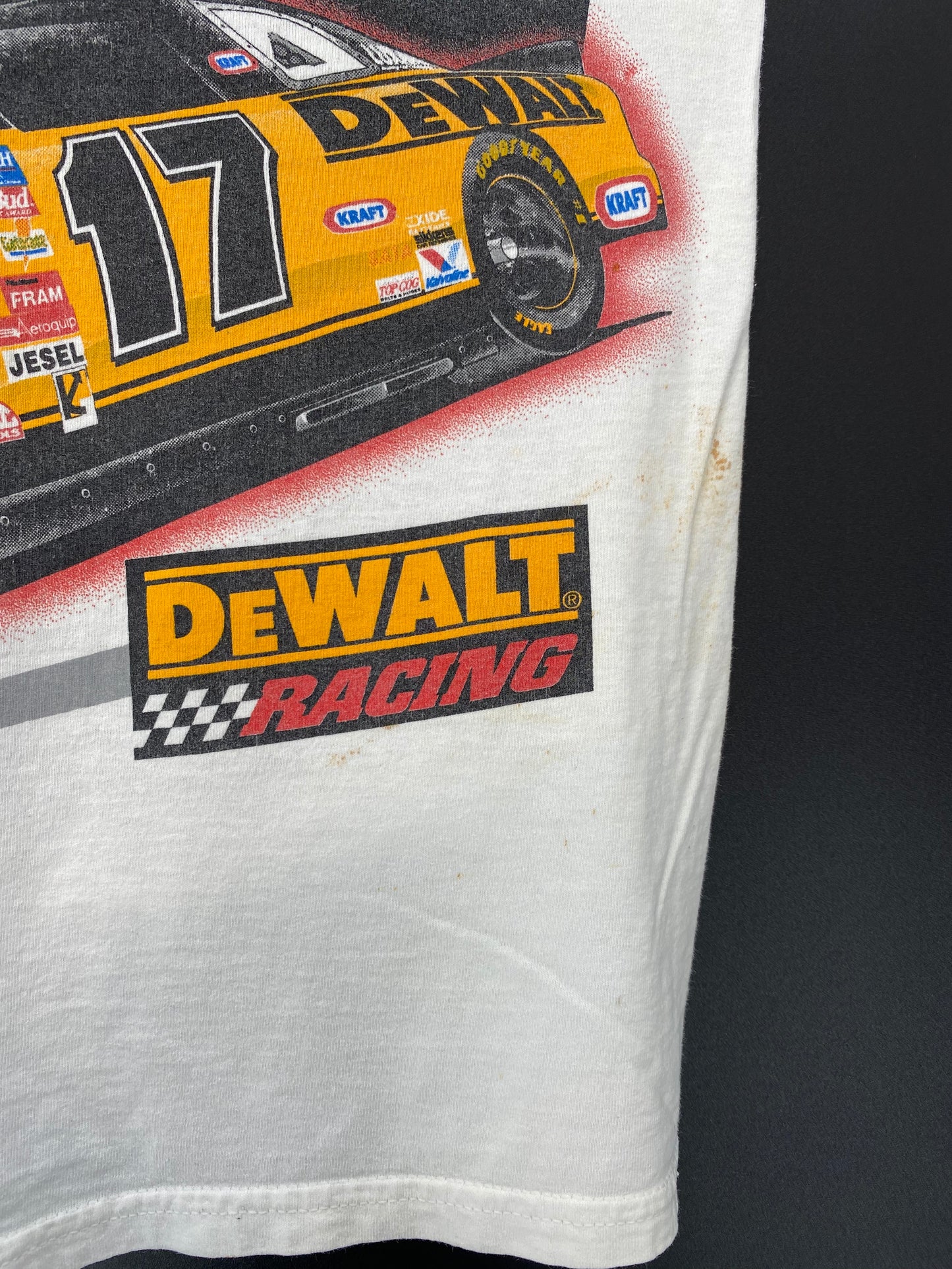 1999 DEWALT RACING MATT KENSETH Size L Vintage Racing T-shirt / 9460