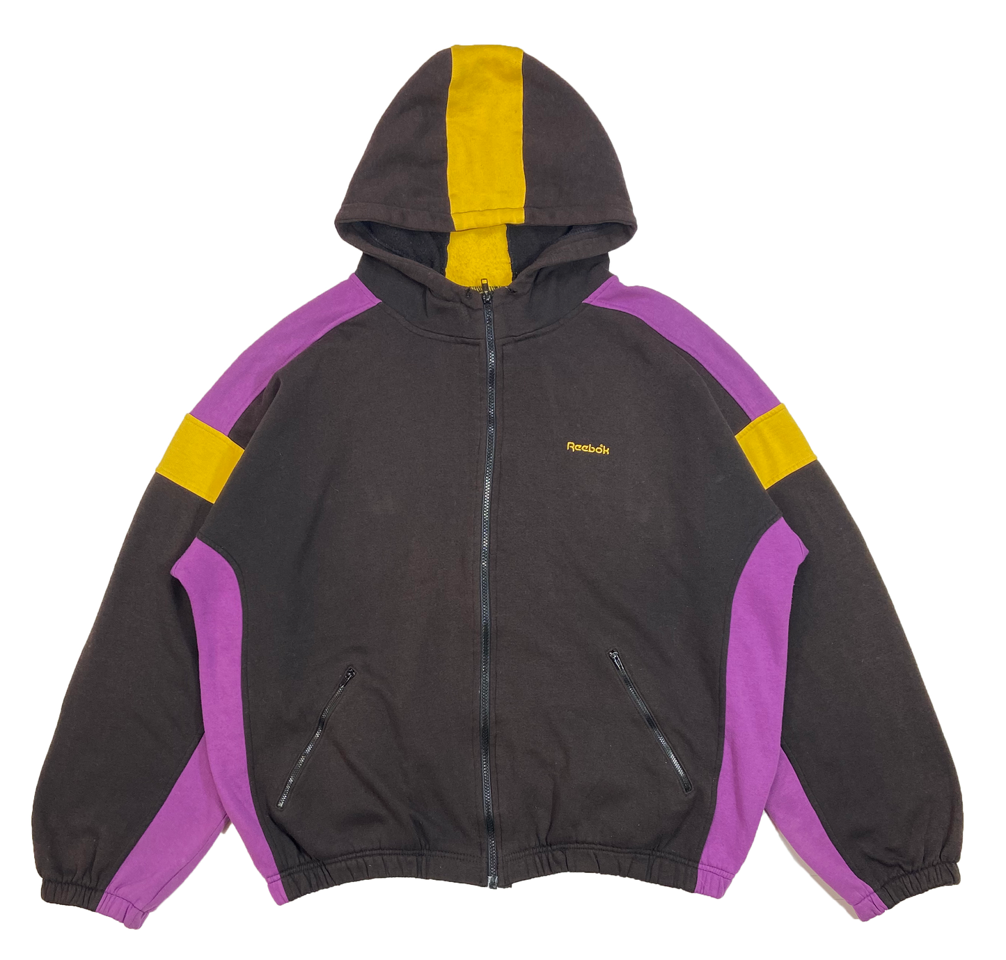 90's Reebok Sport Vintage Zip-Up Hoodie Sweat-Shirt / 4207
