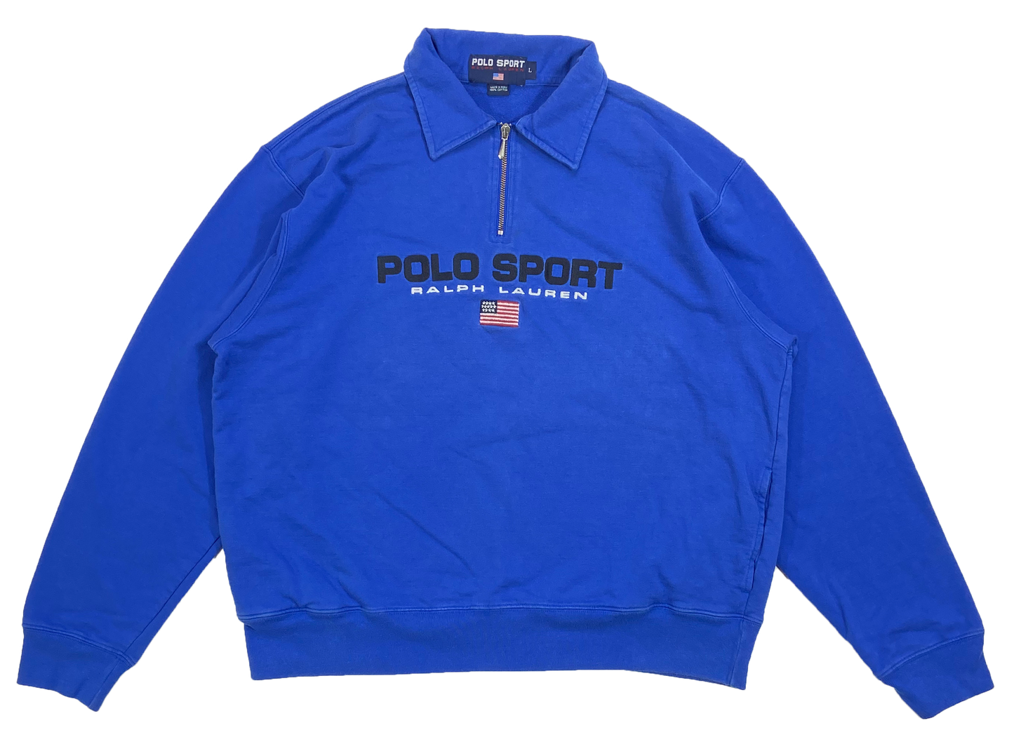 90's Polo Sport Ralph Lauren Half-Zip Vintage Sweat-Shirt / 4208