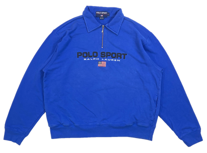 90's Polo Sport Ralph Lauren Half-Zip Vintage Sweat-Shirt / 4208