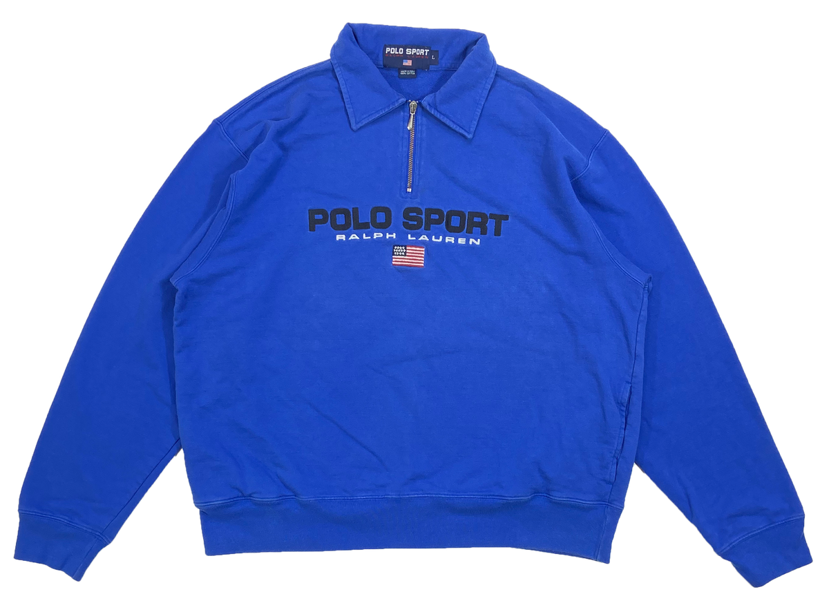 90's Polo Sport Ralph Lauren Half-Zip Vintage Sweat-Shirt / 4208 ...