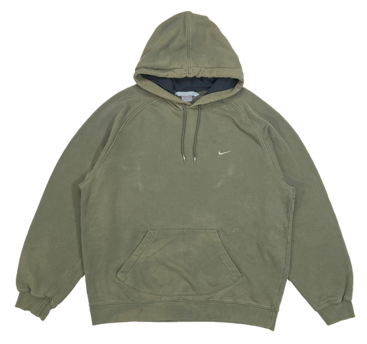 00' Nike Mini Swoosh Vintage Damage Hoodie Sweat-Shirt / 4231