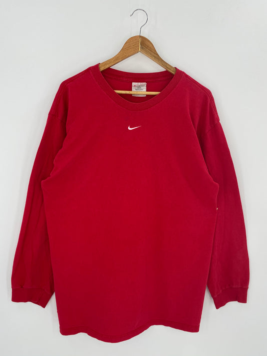 90’s NIKE Center Swoosh Size L Vintage Long Sleeve T-shirt / 8039