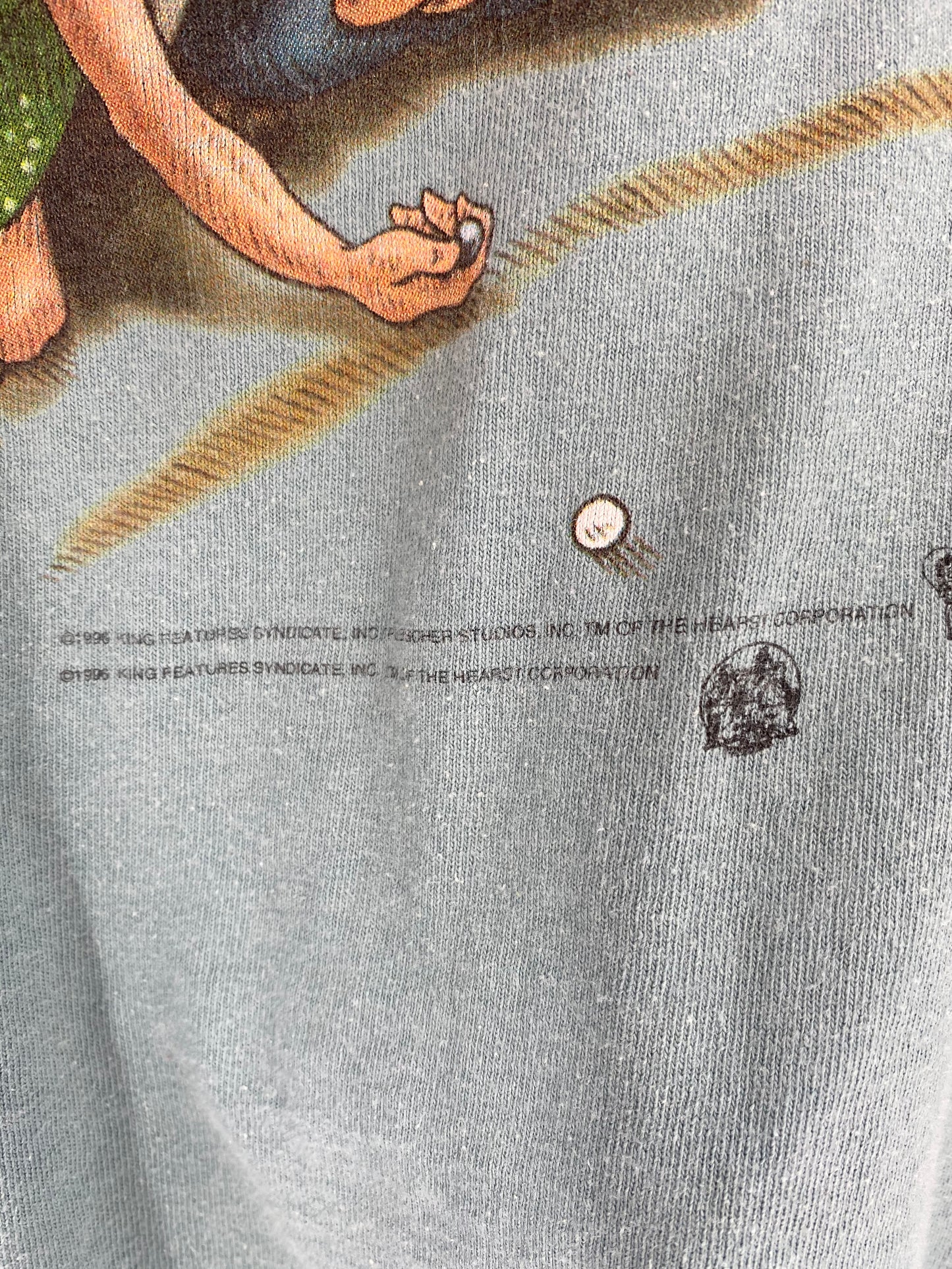 1996 BETTY BOOP x POPEYE Made in USA Size L-XL Vintage T-Shirt / 8914