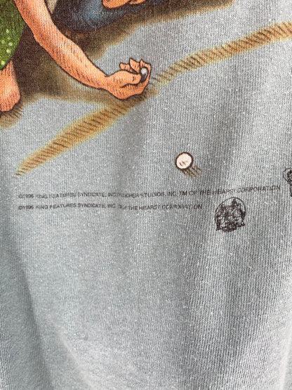 1996 BETTY BOOP x POPEYE Made in USA Size L-XL Vintage T-Shirt / 8914