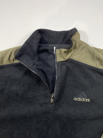 90's ADIDAS  Size L Vintage Half-Zip Fleece Jacket / A7948