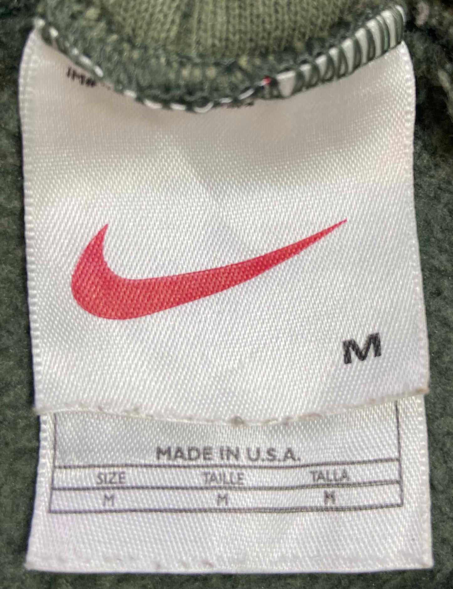 90's Nike Center Swoosh Made in USA Vintage Hoodie Sweat-Shirt / 4311