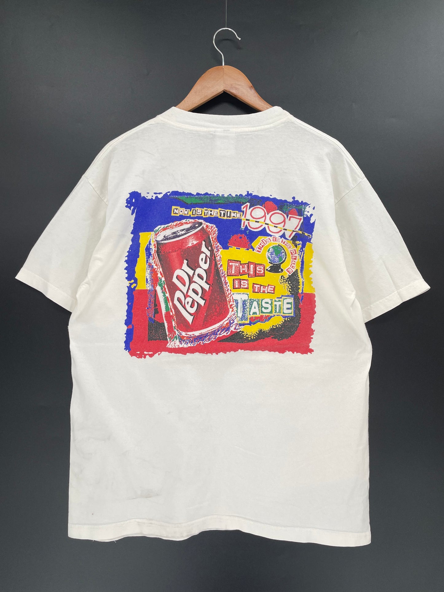 1997 DR PEPPER Size L Vintage T-Shirts / K1227