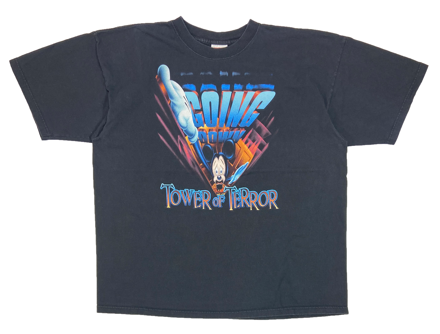 90's Mickey Mouse Tower of Terror Made in USA Disney Vintage T-Shirts / 4330