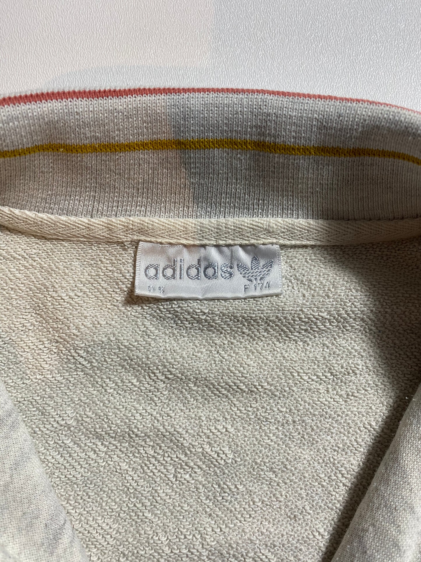 80's ADIDAS  Size M Vintage Half-Zip Sweat-shirt   / 5911