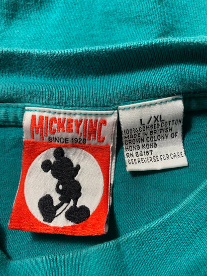 90's DISNEY MICKEY Size L-XL Vintage T-Shirt  / k2734