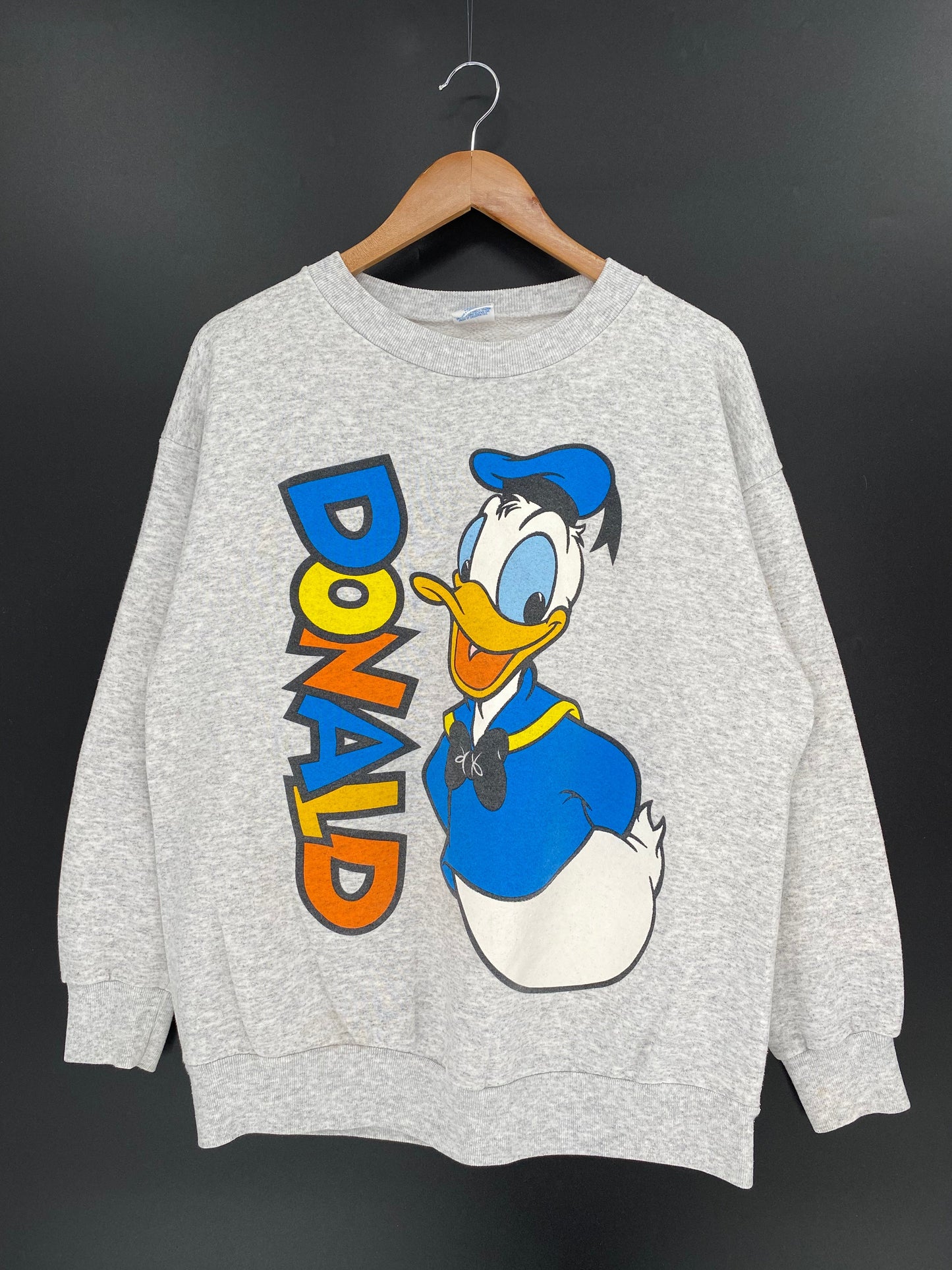 90’s DISNEY DONALD DUCK Made in USA Size L Vintage Sweat-Shirt / A716