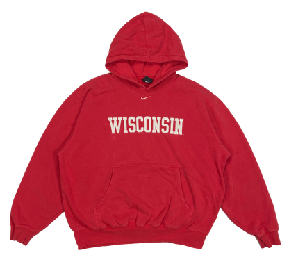 90's Nike x Wisconsin Vintage Hoodie Sweat-Shirt / 4376
