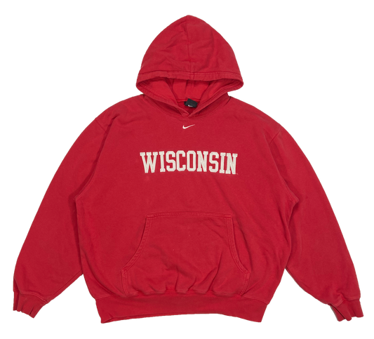 90's Nike x Wisconsin Vintage Hoodie Sweat-Shirt / 4376