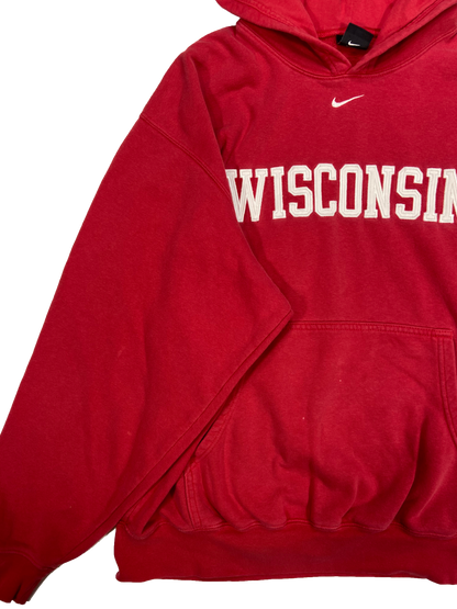 90's Nike x Wisconsin Vintage Hoodie Sweat-Shirt / 4376