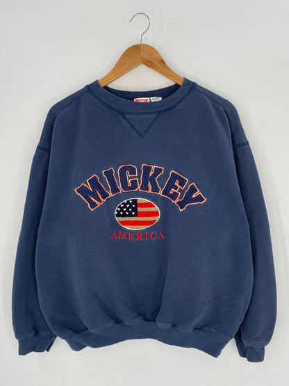 90’s DISNEY MICKEY Size L Vintage Sweat-shirt / K9636