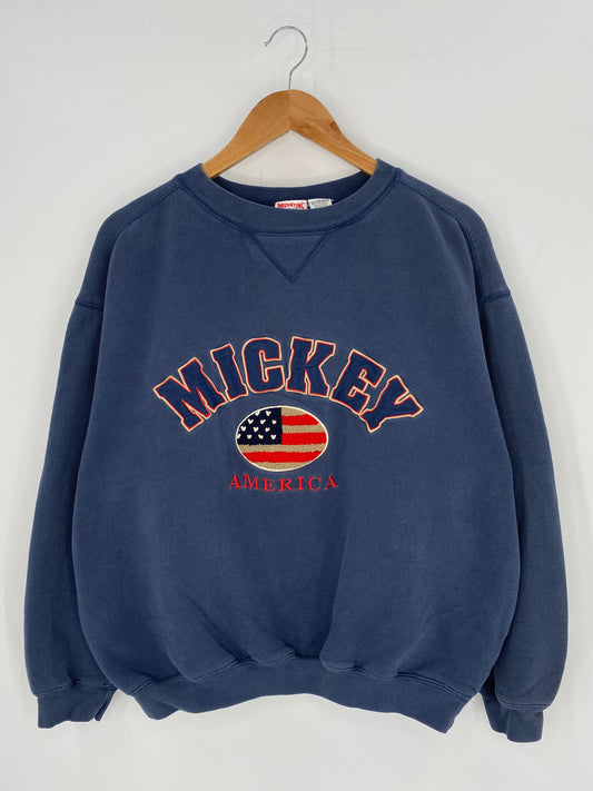 90’s DISNEY MICKEY Size L Vintage Sweat-shirt / K9636