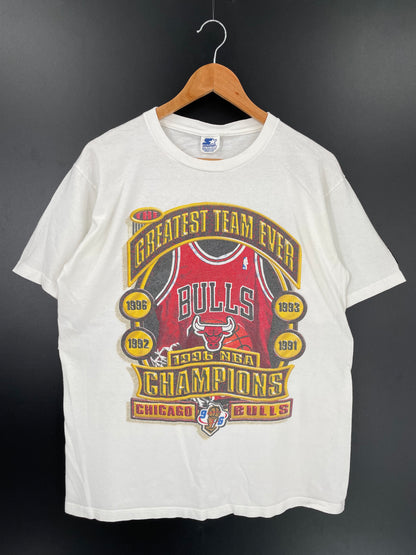 1996 CHICAGO BULLS Size M Vintage NBA T-SHIRT / K1846
