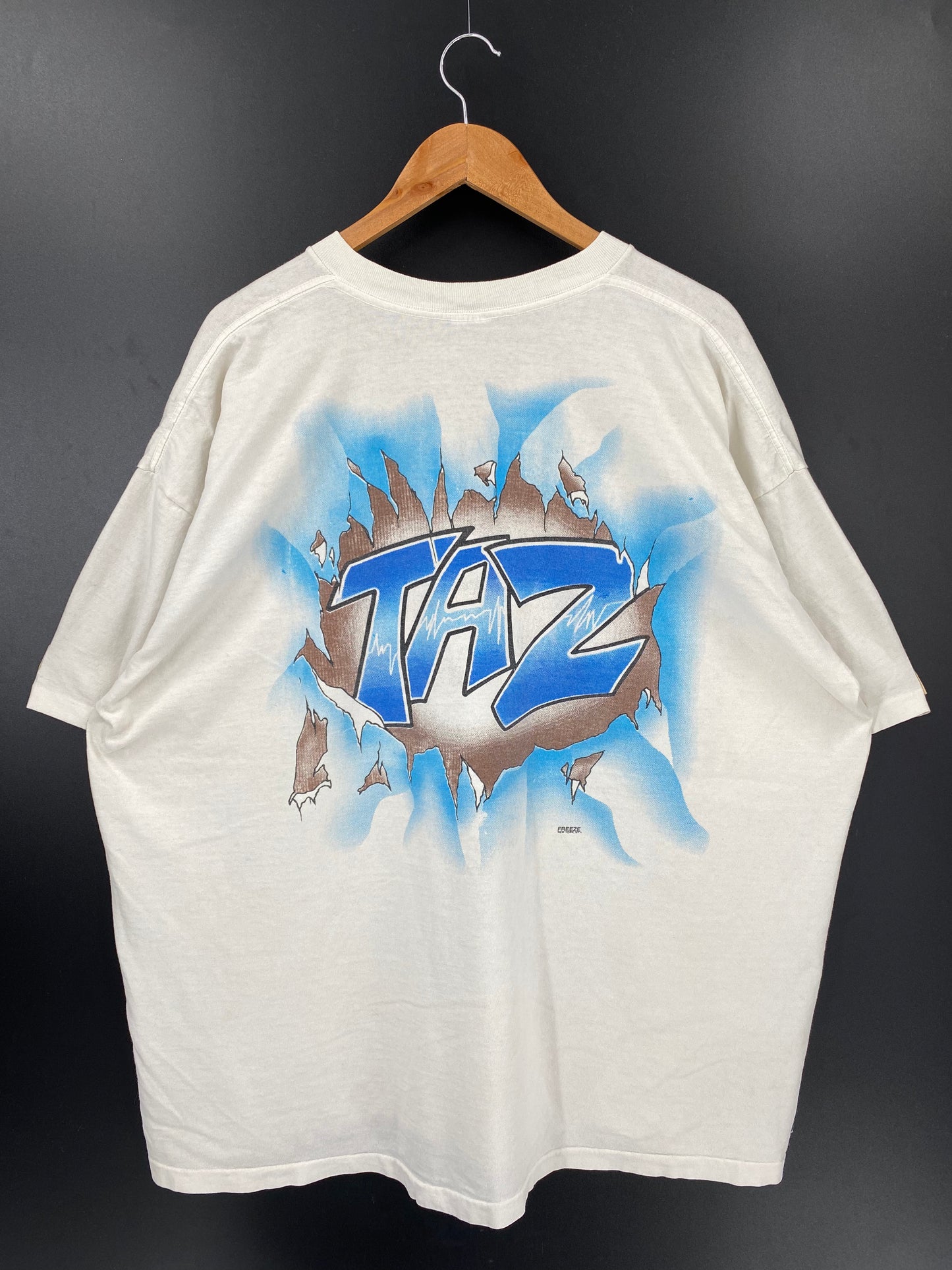 1996' LOONEY TUNES TAZ Size No tag(Approx.XXXL) Vintage T-Shirt / K2118