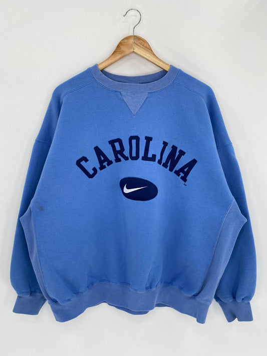90’s NIKE CAROLINA Size Approx.XL Vintage Sweat-Shirt / 5464