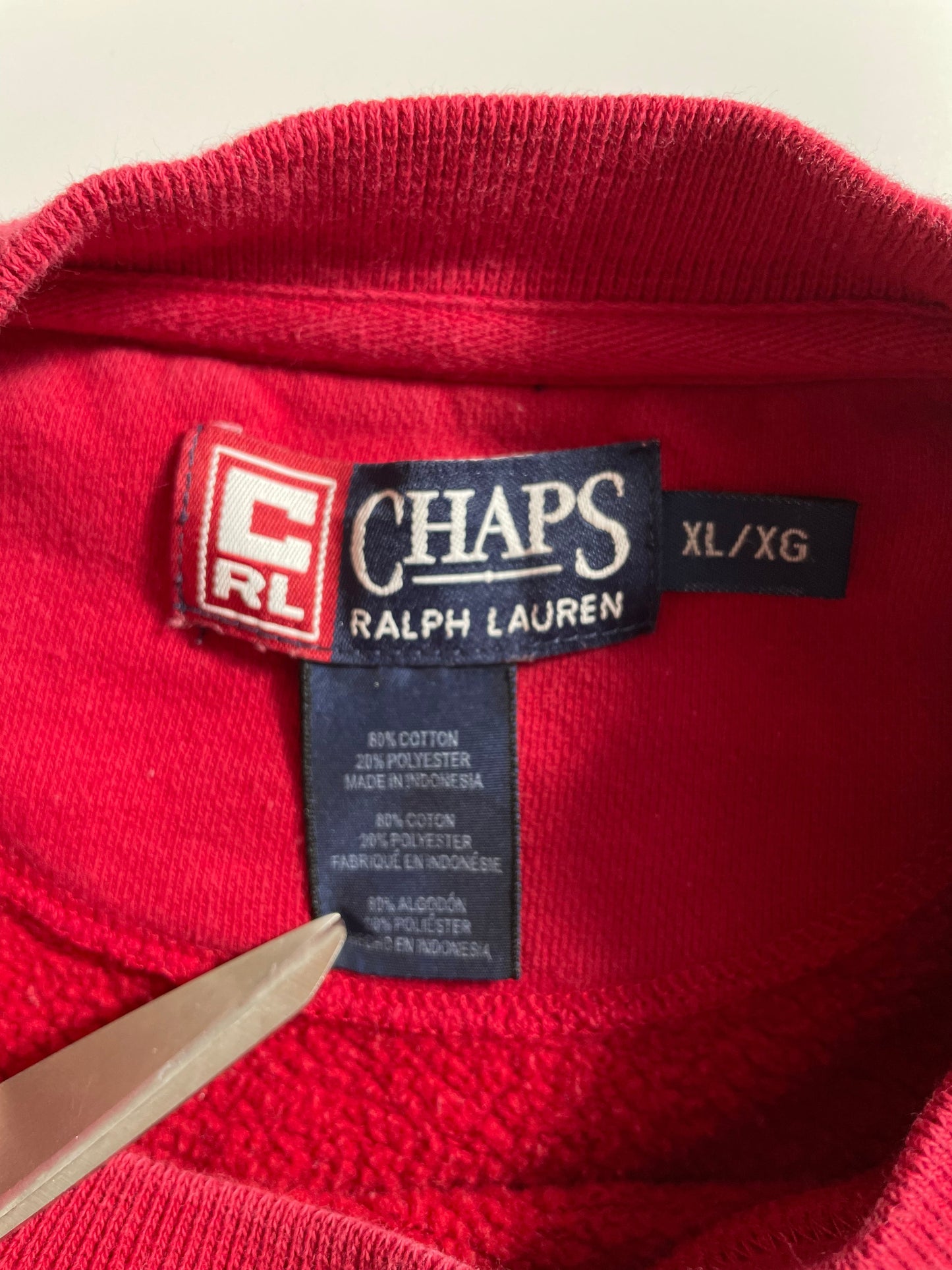 Vintage CHAPS RALPH LAUREN Size XL Sweat-Shirt / E5977S